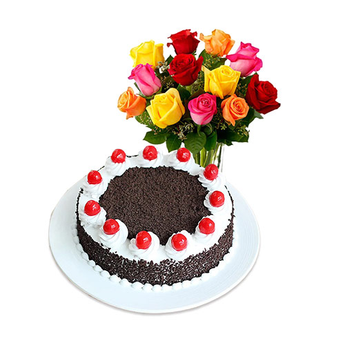 Black Forest with Mix Roses