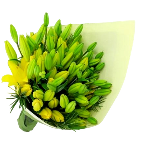 Large Yellow Lilly Bouquet