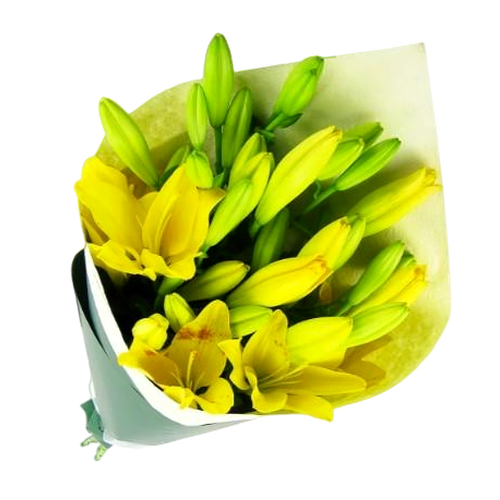 Medium Size Yellow Lilly Bouquet