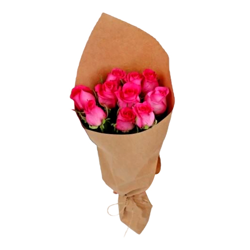 Small Dark Pink Roses Bouquet