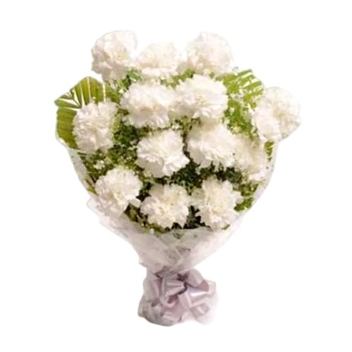 Small White Carnation Bouquet